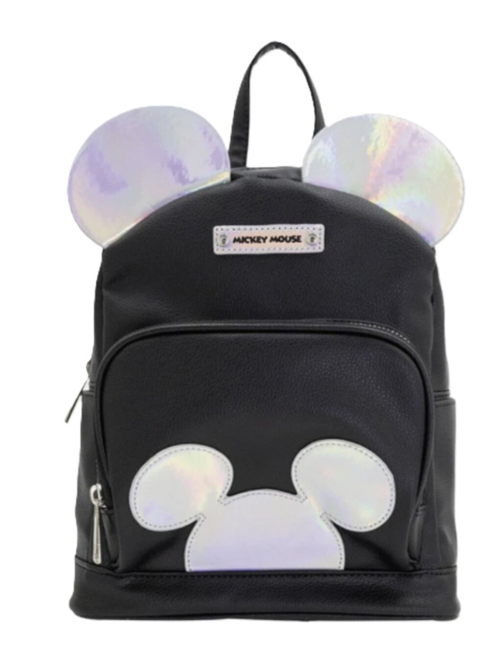 Disney Mickey Mouse Black Opalescent Faux Leather Mini Backpack